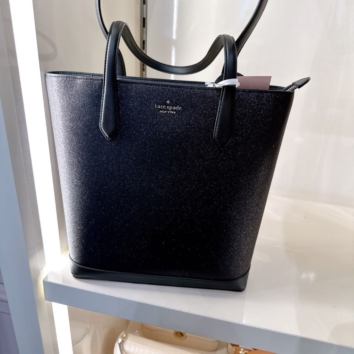 Kate Spade K9338 Tinsel Tote In Black Kate Spade K9338 Tinsel Tote In Black